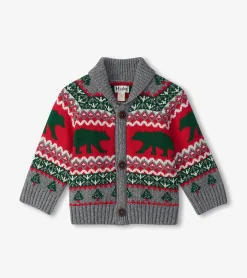 Outlet Baby & Toddler Knit Bear Shawl Collar Cardigan Sweaters