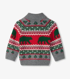 Outlet Baby & Toddler Knit Bear Shawl Collar Cardigan Sweaters