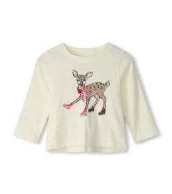 New Baby & Toddler Skating Deer Long Sleeve T-Shirt Tops