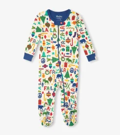 Hot Baby Blue Falala Cotton Footed Sleeper Sleepwear|Sleepwear