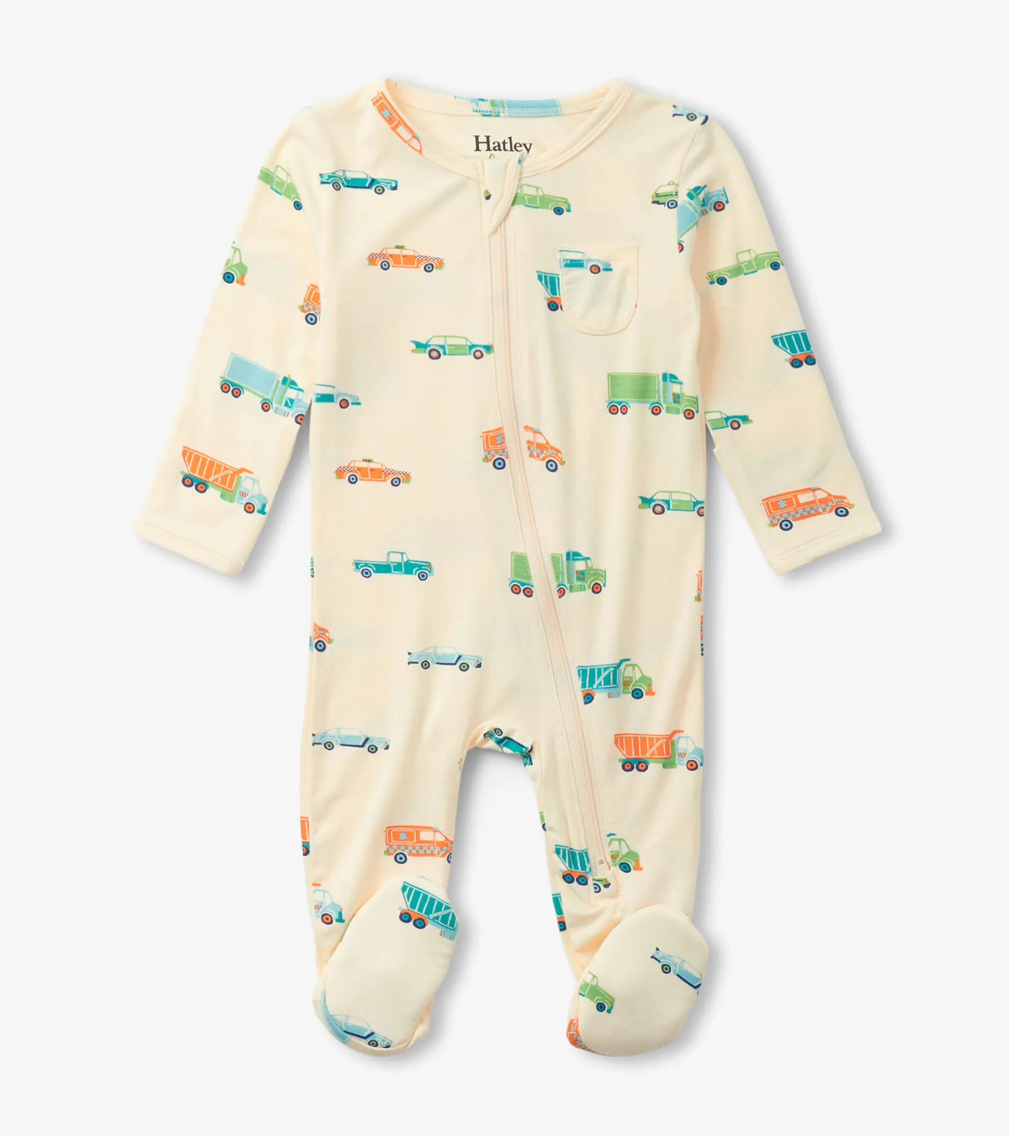 Outlet Baby Boys Dinky Cars Footed Sleeper Sleepwear|Sleepwear