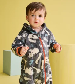 Best Baby Boys Dino Fossils Fleece Suit Sweaters|Outerwear