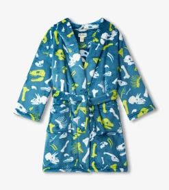 New Baby Boys Dino Fossils Fleece Robe BOY Sleepwear|Sleepwear