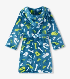New Baby Boys Dino Fossils Fleece Robe BOY Sleepwear|Sleepwear