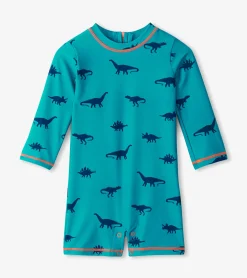 Clearance Baby Boys Dino Silhouette One-Piece Rashguard Swimwear|Swimwear