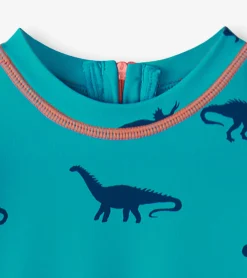 Clearance Baby Boys Dino Silhouette One-Piece Rashguard Swimwear|Swimwear