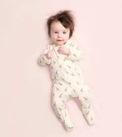 Clearance Baby Boys Little Giraffes Footed Sleeper Sleepwear|Sleepwear