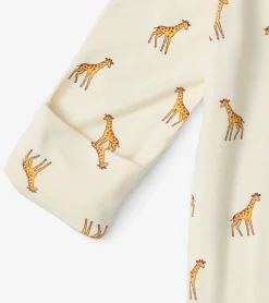 Clearance Baby Boys Little Giraffes Footed Sleeper Sleepwear|Sleepwear