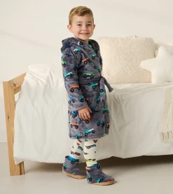 Baby Boys Monster Trucks Fleece Robe BOY Sleepwear|Sleepwear