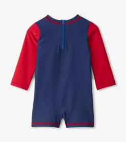 New Baby Boys Nautical Anchor One-Piece Rashguard Swimwear|Swimwear