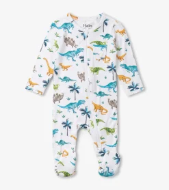 New Baby Boys Prehistoric Dino Footed Sleeper Sleepwear|Sleepwear