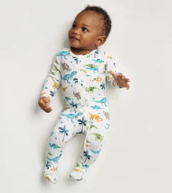 New Baby Boys Prehistoric Dino Footed Sleeper Sleepwear|Sleepwear