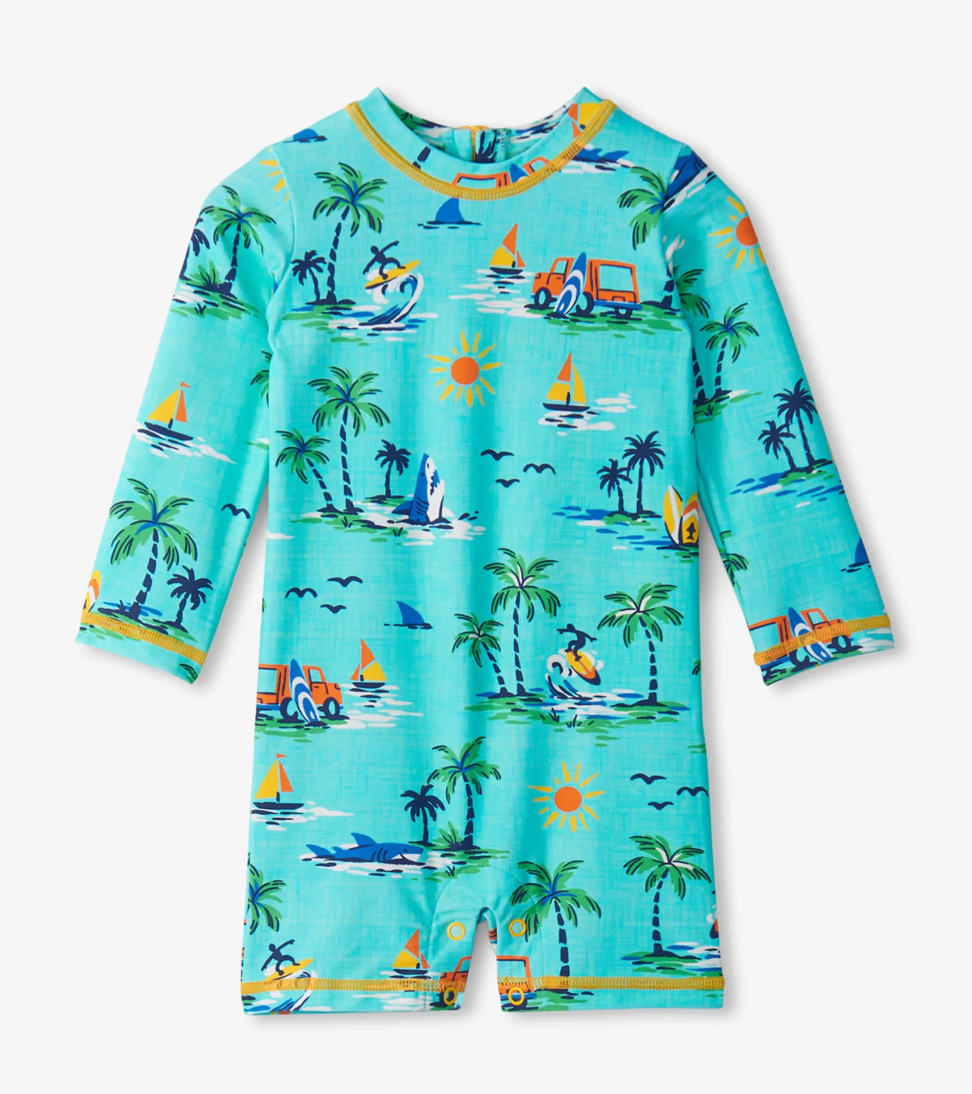 Hot Baby Boys Vintage Holiday One-Piece Rashguard Swimwear|Swimwear
