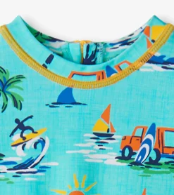 Hot Baby Boys Vintage Holiday One-Piece Rashguard Swimwear|Swimwear