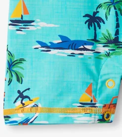 Hot Baby Boys Vintage Holiday One-Piece Rashguard Swimwear|Swimwear