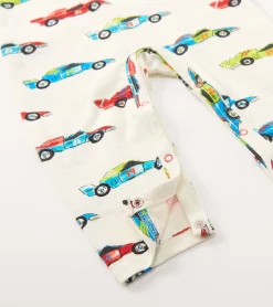 Hot Baby Boys Water Colour Racecars Long Sleeve Romper Rompers
