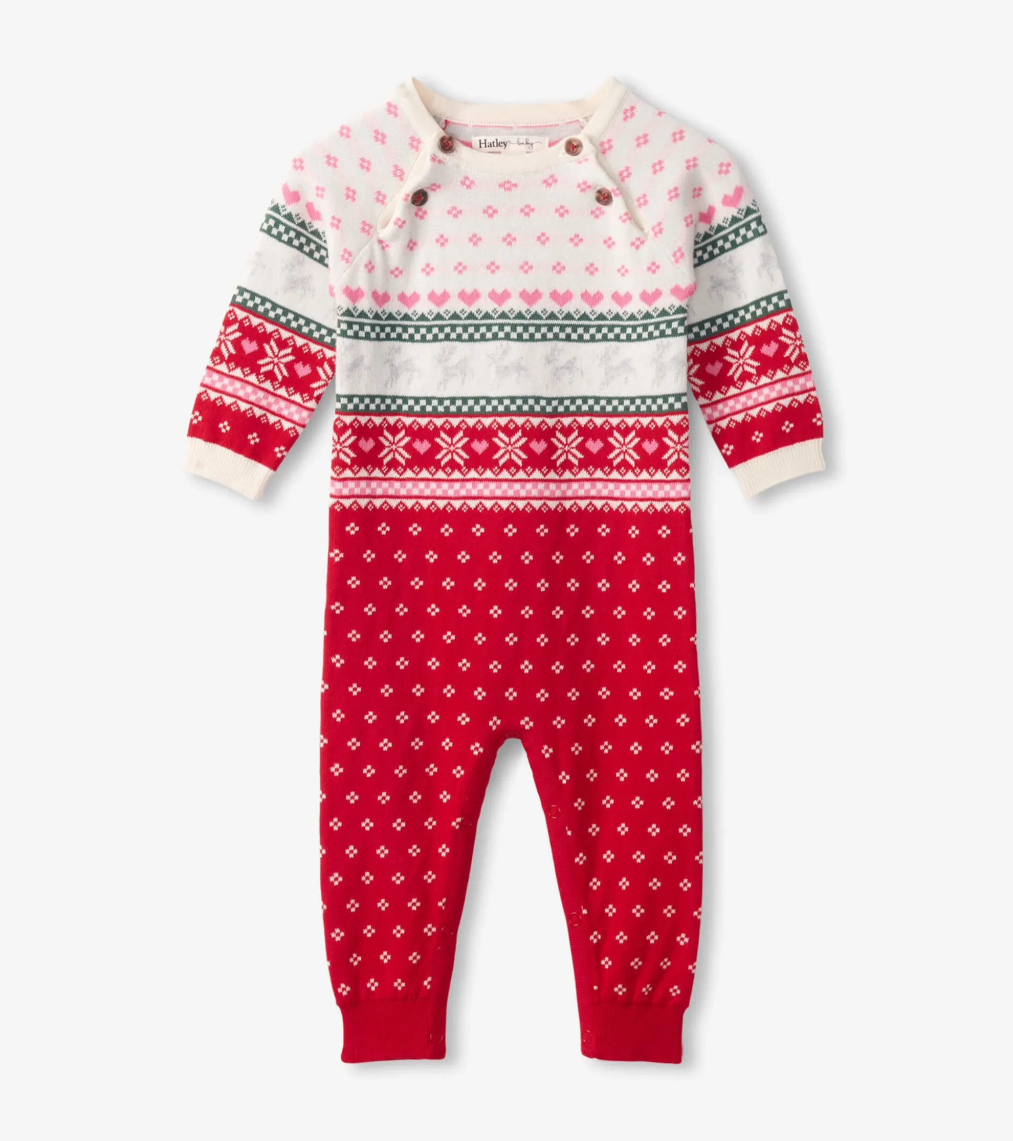 Baby Deer Fairisle Sweater Onesie Sweaters|Rompers
