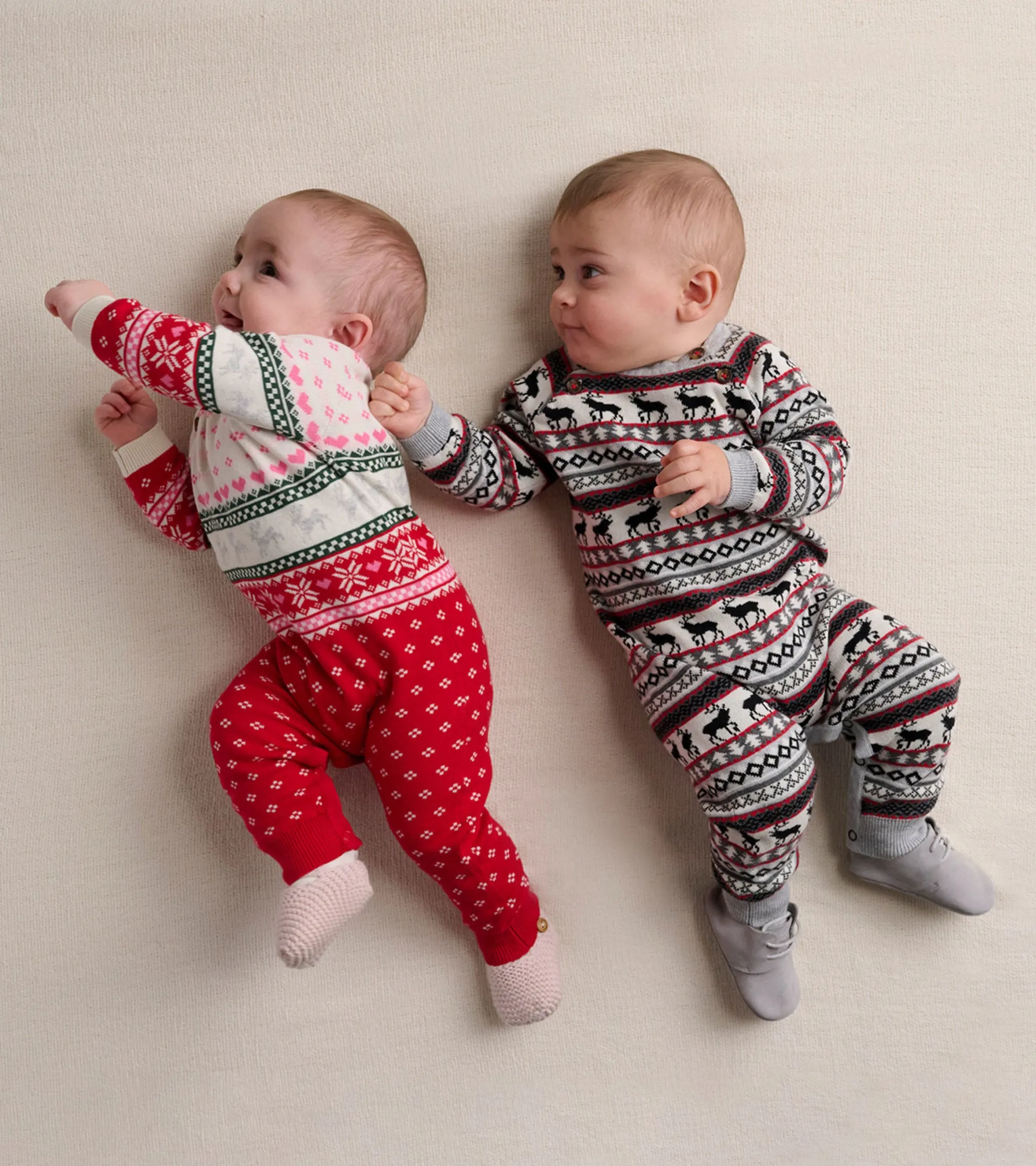 Baby Deer Fairisle Sweater Onesie Sweaters|Rompers