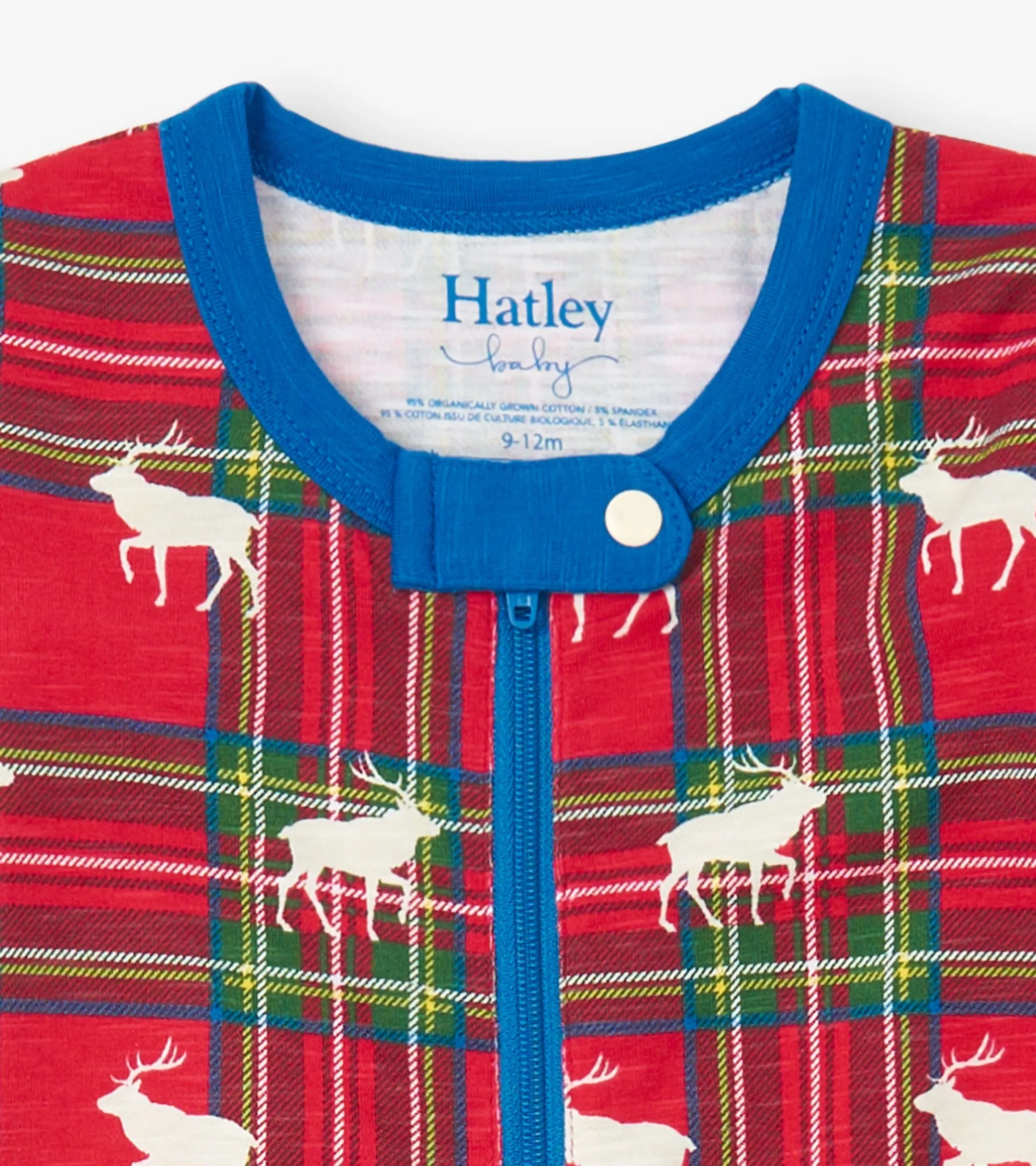 Clearance Baby Elk Plaid Cotton Footed Sleeper Sleepwear|Sleepwear