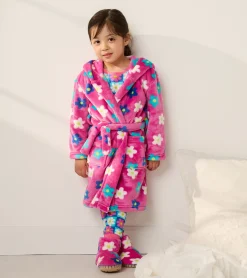 Best Baby Girls Daisies Fleece Slippers Sleepwear|Sleepwear