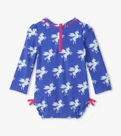 Best Baby Girls Dazzling Unicorn Rashguard Swimsuit Swimwear|Swimwear