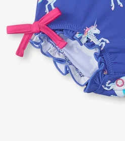 Best Baby Girls Dazzling Unicorn Rashguard Swimsuit Swimwear|Swimwear