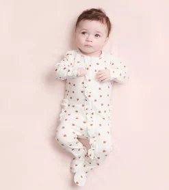 Discount Baby Girls Ditsy Strawberries Footed Sleeper Sleepwear|Sleepwear