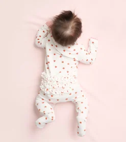 Discount Baby Girls Ditsy Strawberries Footed Sleeper Sleepwear|Sleepwear
