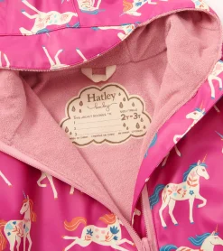 Hot Baby Girls Folksy Unicorns Rain Suit Rainwear|Rainwear