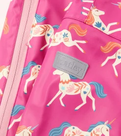 Hot Baby Girls Folksy Unicorns Rain Suit Rainwear|Rainwear