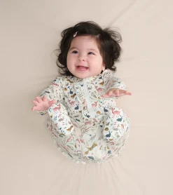 Baby Girls Happy Forest Ruffle Bum Bamboo Sleeper Sleepwear|Sleepwear