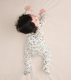 Baby Girls Happy Forest Ruffle Bum Bamboo Sleeper Sleepwear|Sleepwear