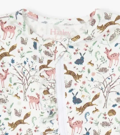 Baby Girls Happy Forest Ruffle Bum Bamboo Sleeper Sleepwear|Sleepwear