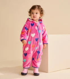 Discount Baby Girls Hearts Fleece Suit Sweaters|Outerwear