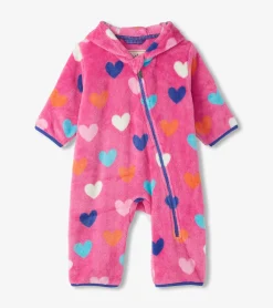 Discount Baby Girls Hearts Fleece Suit Sweaters|Outerwear
