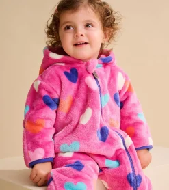 Discount Baby Girls Hearts Fleece Suit Sweaters|Outerwear