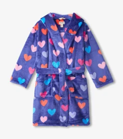 New Baby Girls Hearts Fleece Robe Sleepwear|Sleepwear