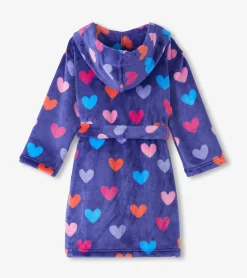 New Baby Girls Hearts Fleece Robe Sleepwear|Sleepwear