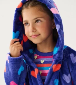 New Baby Girls Hearts Fleece Robe Sleepwear|Sleepwear