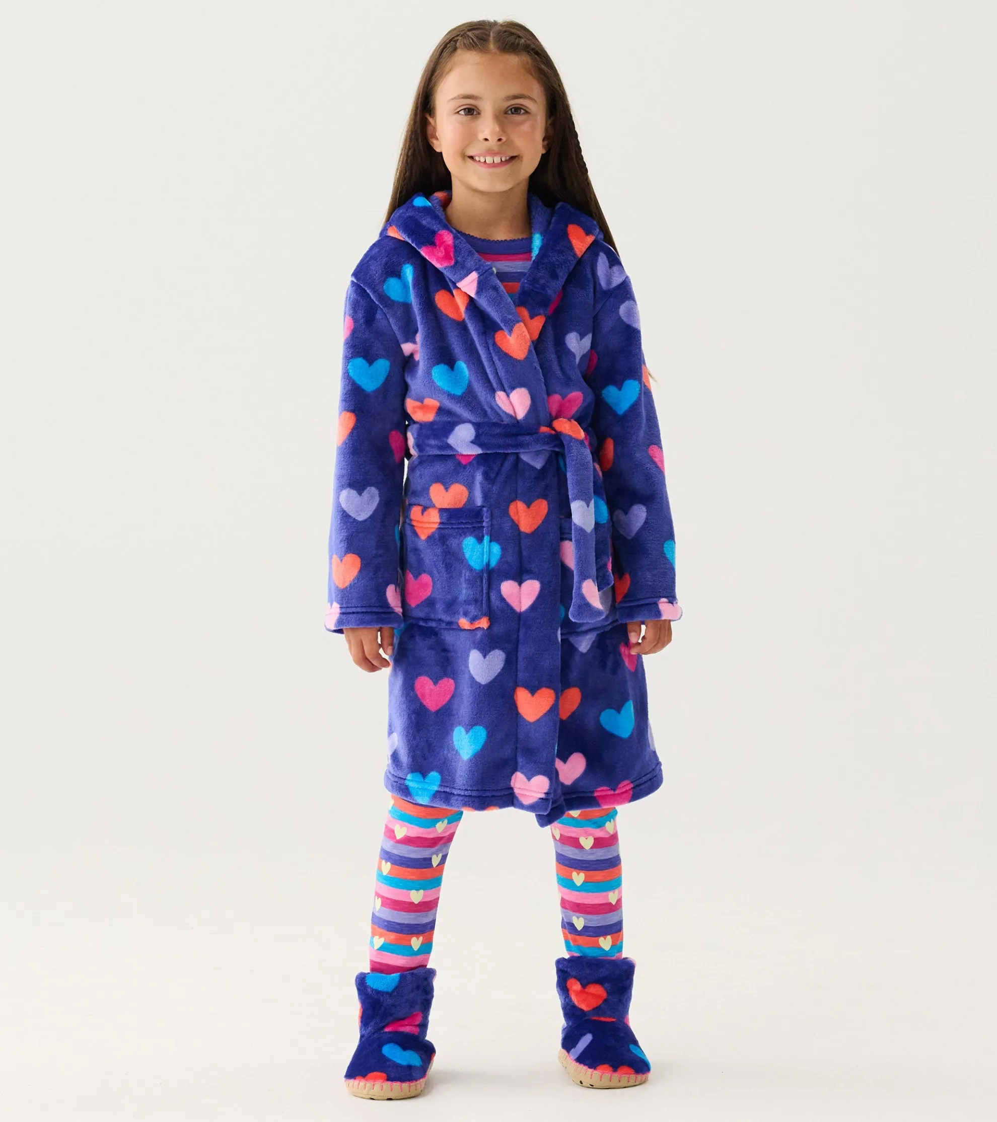 Online Baby Girls Hearts Fleece Slippers Sleepwear|Sleepwear