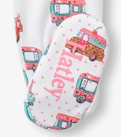 Discount Baby Girls Ice Cream Trucks Footed Sleeper Sleepwear|Sleepwear