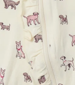 Online Baby Girls Playful Puppies Footed Sleeper Sleepwear|Sleepwear