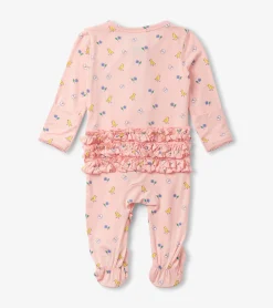 Best Baby Girls Springtime Ruffle Footed Sleeper Sleepwear|Sleepwear