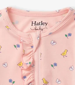 Best Baby Girls Springtime Ruffle Footed Sleeper Sleepwear|Sleepwear