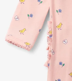 Best Baby Girls Springtime Ruffle Footed Sleeper Sleepwear|Sleepwear