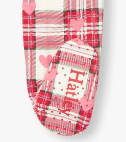 Online Baby Plaid Hearts Cotton Footed Sleeper Sleepwear|Sleepwear