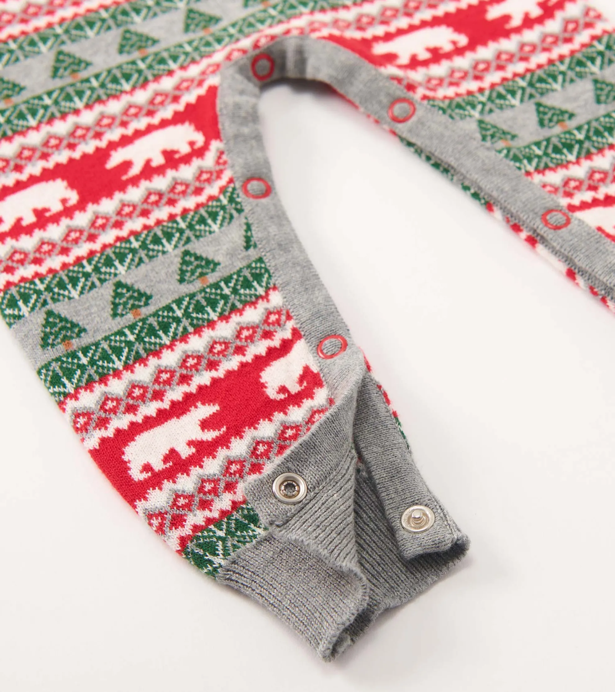 Outlet Baby Polar Bear Fair Isle Sweater Romper Rompers