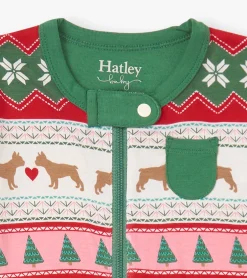 Outlet Baby Puppy Hearts Bamboo Footed Sleeper Sleepwear|Sleepwear