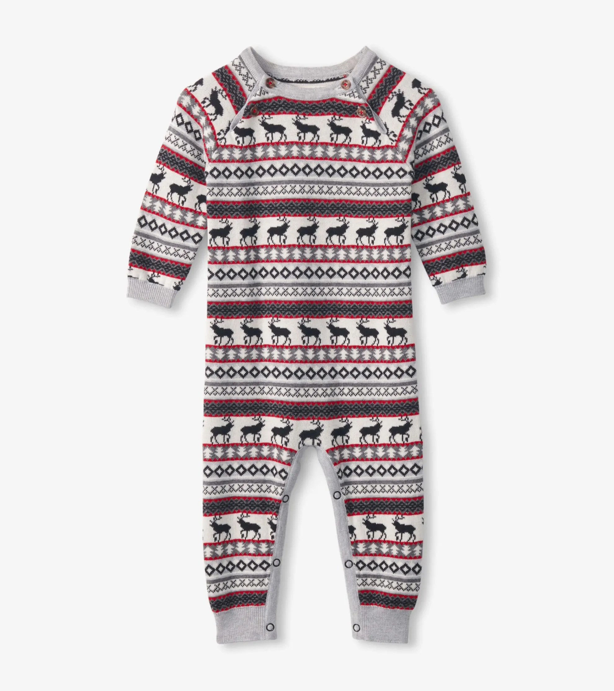 Sale Baby Stag Fairisle Sweater Onesie Sweaters|Rompers