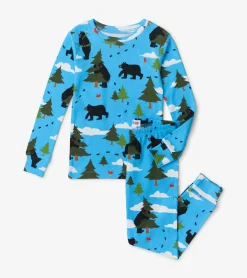 Outlet Blue Big Bear Hug Pajama Set BOY Sleepwear|Sleepwear